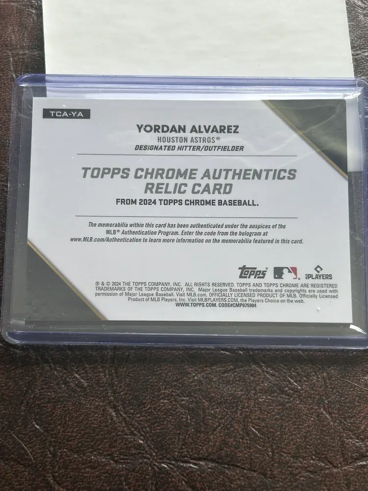 2024 Topps Chrome Authentic Yordan Alvarez 