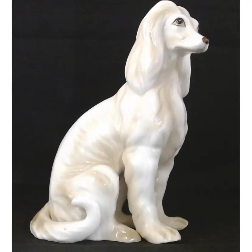 Vintage Cappuccino-colored Afghan Hound Figurine 
(6-32)