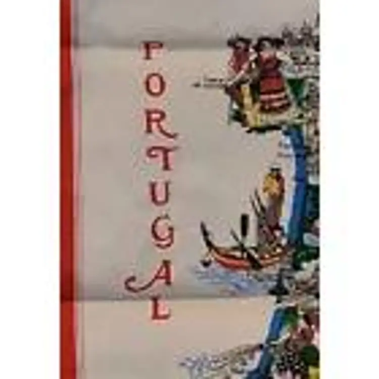 Map of Portugal Tea Towel Kitchen Dish Towel 100% Cotton Traditional Souvenir.