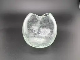 Blenko crystal mini pinched ivy vase