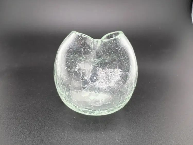 Blenko crystal mini pinched ivy vase