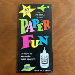 Elmers Wonderful World Of Paper Fun 1960 Vintage Kids Craft Booklet