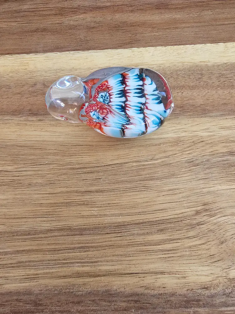 Colorful Glass Bunny Paperweight