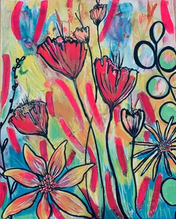 Vibrant Floral Neon Dream