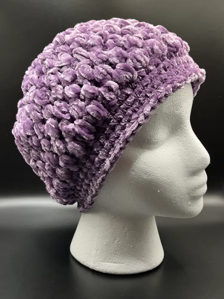 Made By Me Gorgeous Purple Velvet Winter Hat