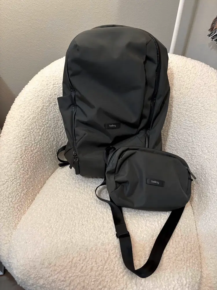 Bellroy Transit Workpack 26L + Transit Sling 5L bundle in Olive