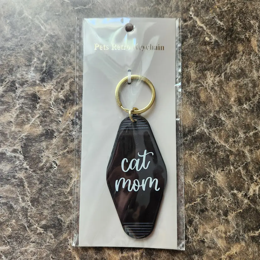 Cat Mom Keychain