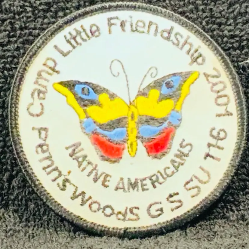 Vintage Scouting Fun Patch: Camp Little Friendship 2001 Pen’s Woods GS SU 116 Native Americans 