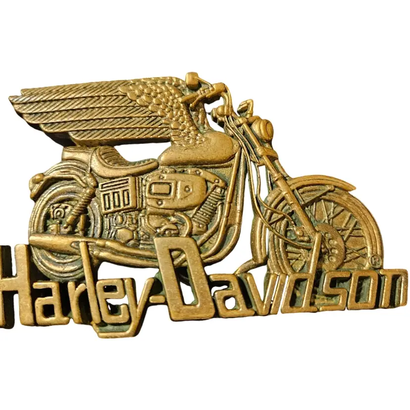 1983 Baron HD Winged Cycle Brass Belt Buckle