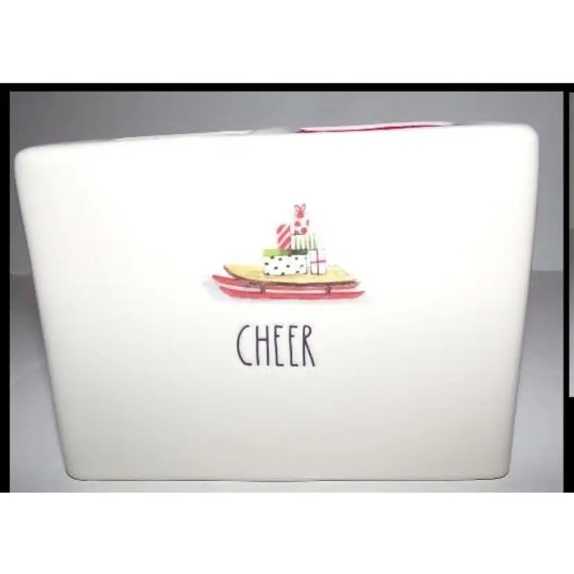 Rae Dunn Magenta Artisan Collection CHEER Bathroom/Bedroom/Etc. Organizer NEW/UNUSED