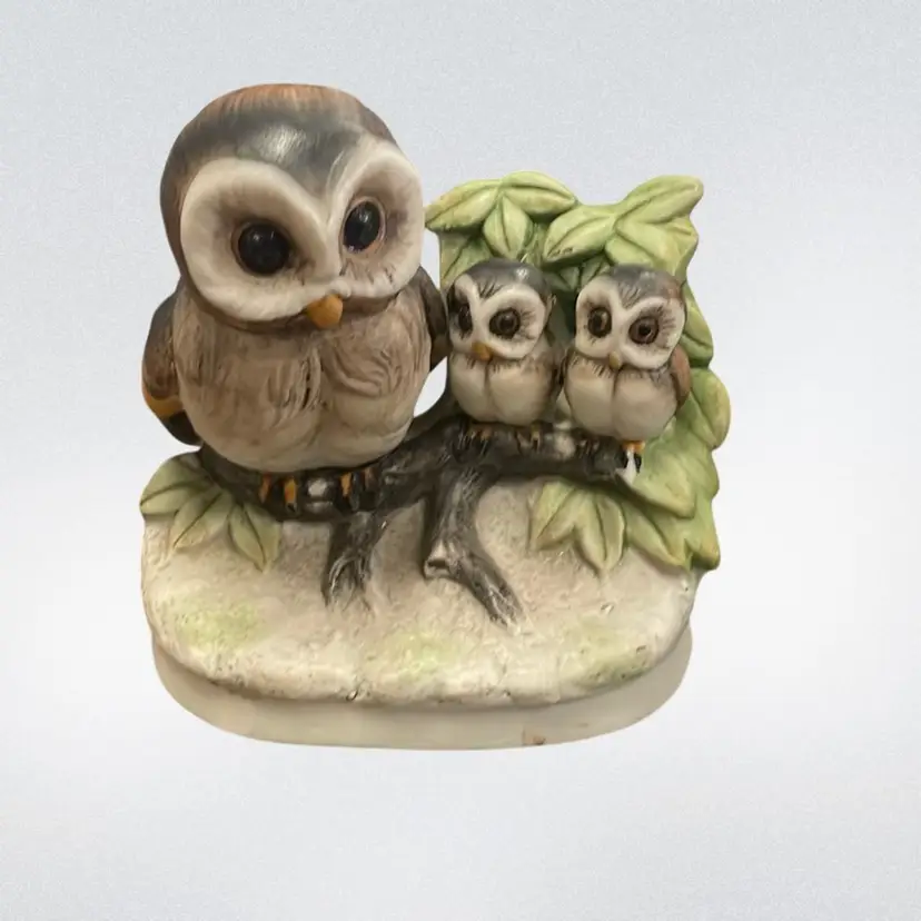 Vintage Homeco Owl And Babies