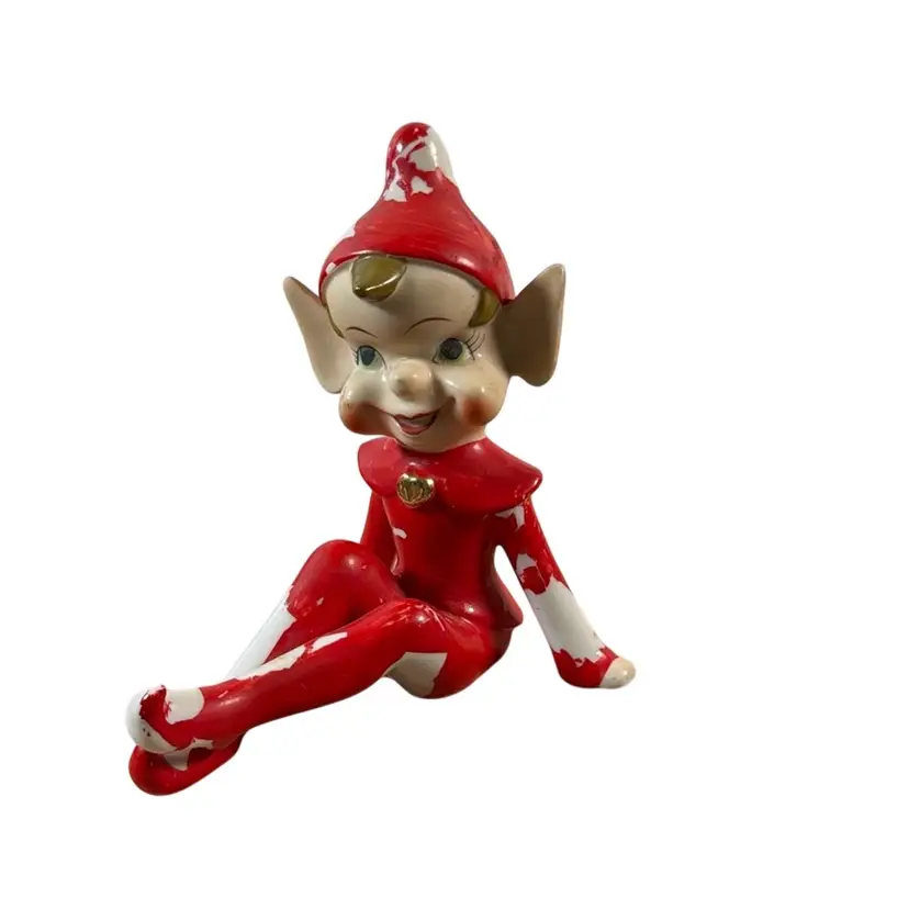 Large 5.5” X 6” X 3” Ceramic Japan Pixie Elf