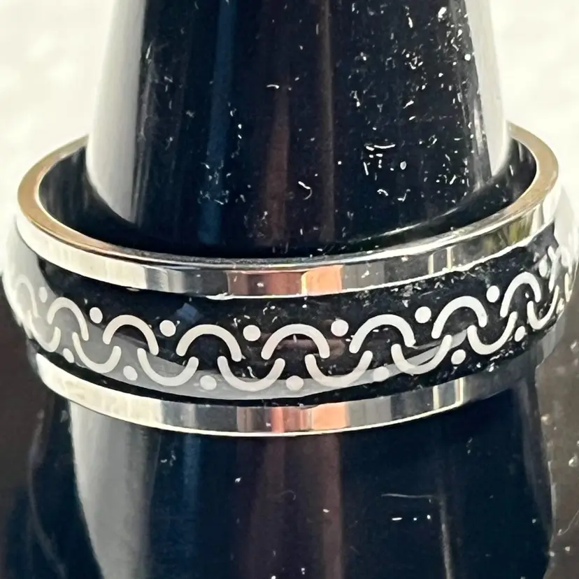 Stainless Steel Ring As Pictured Size 10
