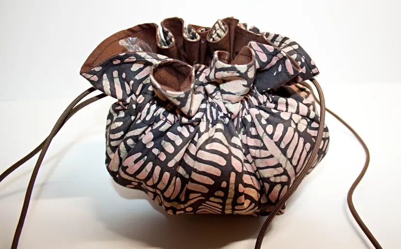 Eight Section Handmade Drawstring Dice Bag