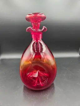 #03 - Blenko Pinched Red Decanter