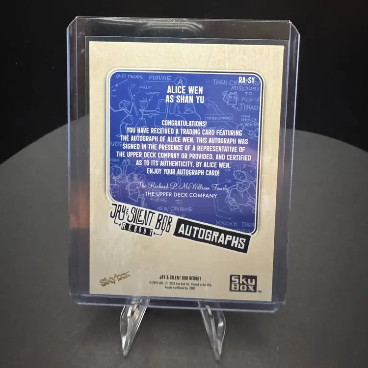 2023  Skybox Jay & Silent Bob Reboot Shan Yu - Alice Wen Auto Signed