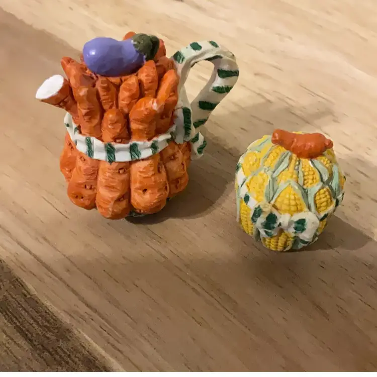Mini Resin Fall Harvest Tea Set