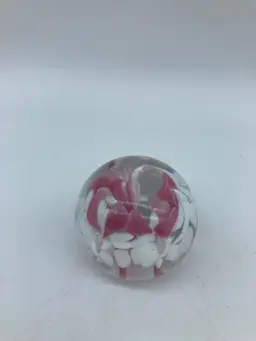 Small Pink Art Glass Large Marble