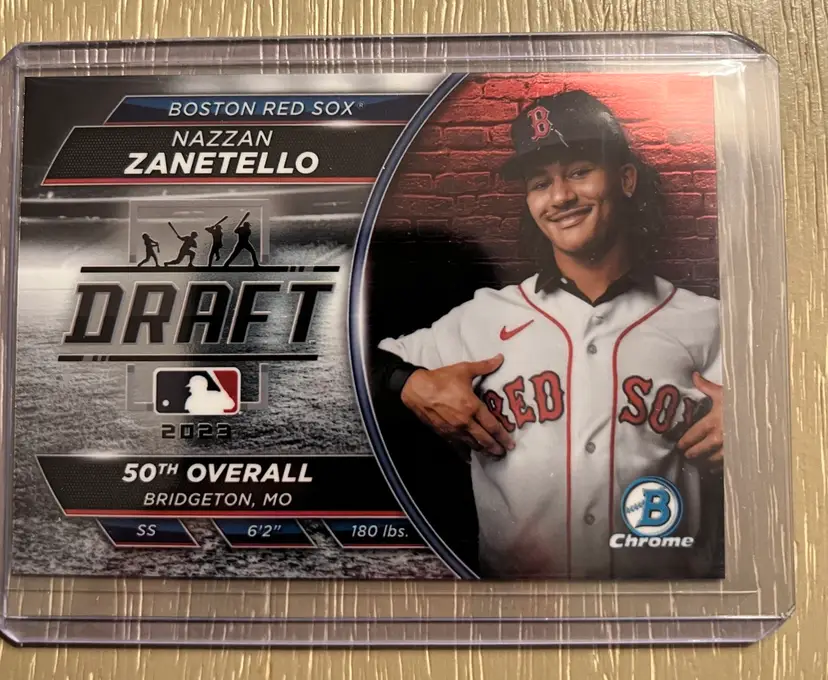 Nazzan Zanetello Bowman Draft Night Boston Red Sox