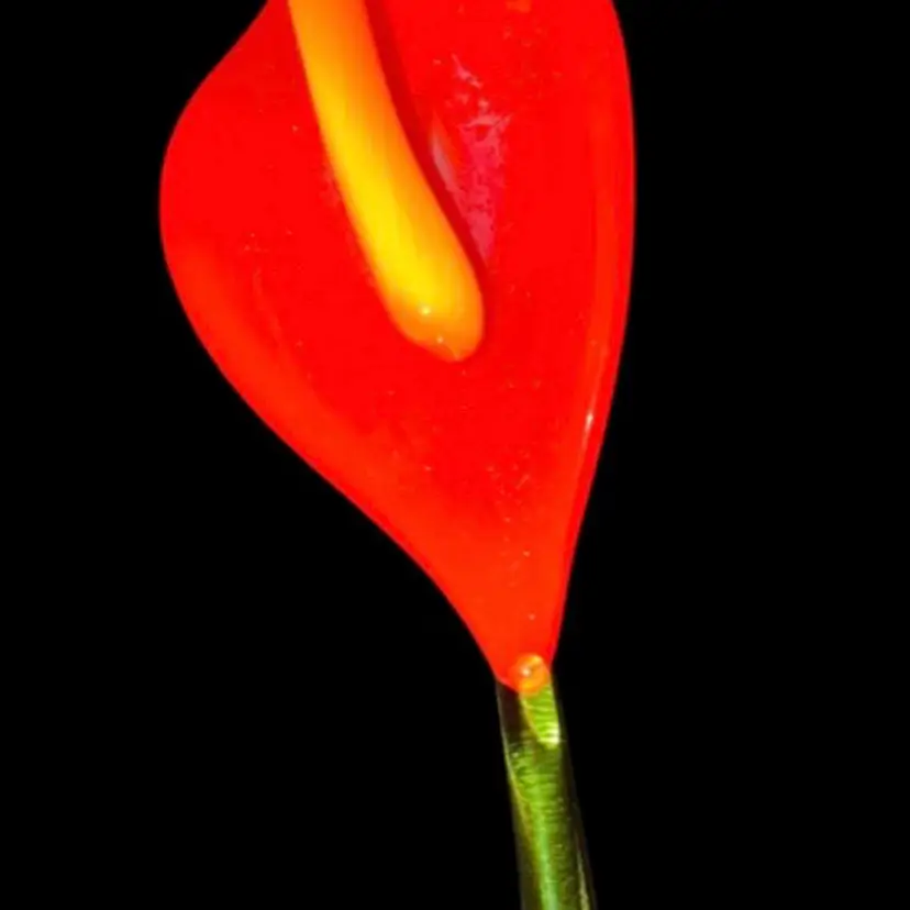 #23- Just In From Ukraine Large Hand Blown Glass Flower As Shown