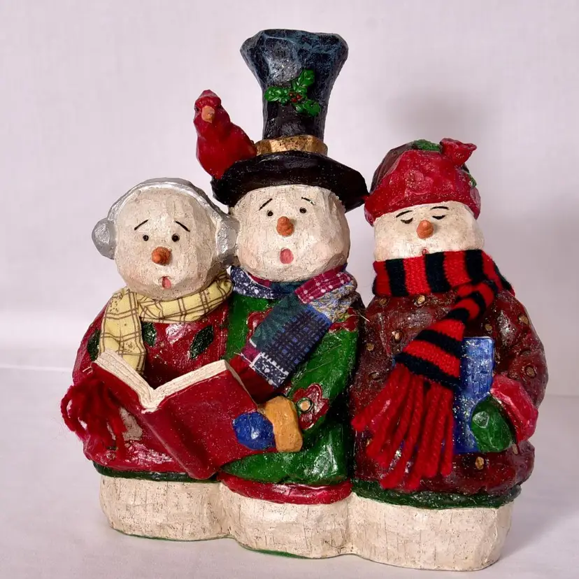 Snowman Carolers Cedar Creek Collection Household Christmas Tabletop Decoration