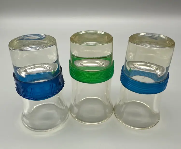 Mid Century Tsing Tao Shot Glasses Set 4 One is Chipped Star Trek Voyager