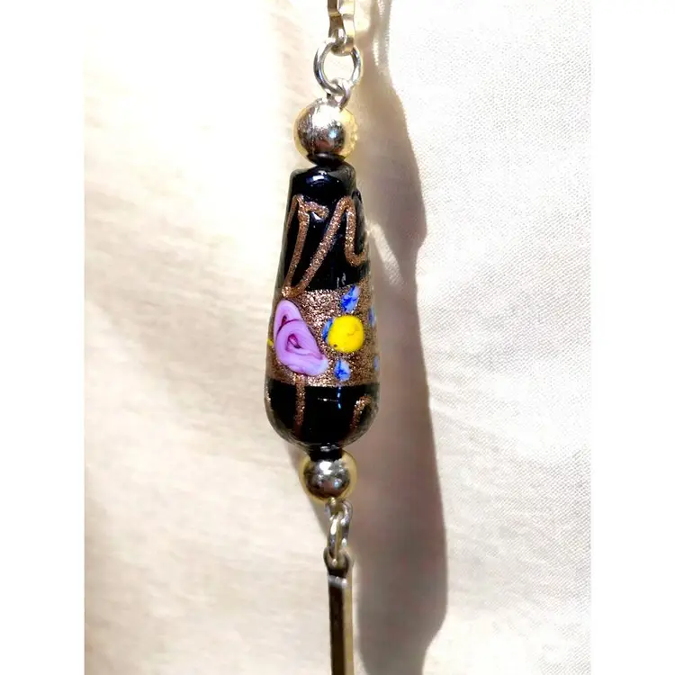 Vintage Venetian Glass Wedding Cake Bead Necklace