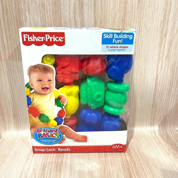 Fisher Price Brilliant Basics Snap Lock Beads 2006. New- Open Box.