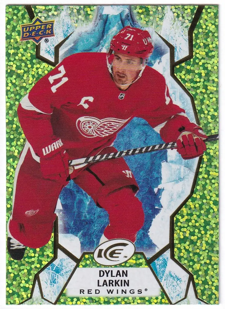 2021-22 Upper Deck Ice Green #54 Dylan Larkin Detroit Red Wings Hockey Card