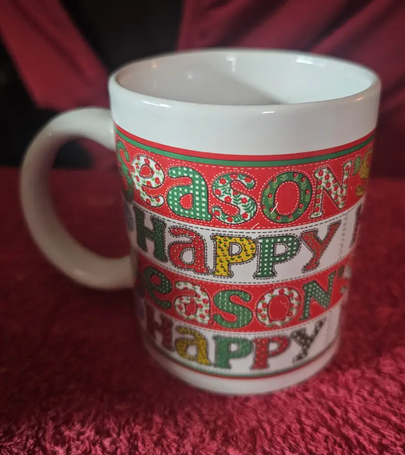 Season's Greetings Happy Holidays Christmas Coffee Mug