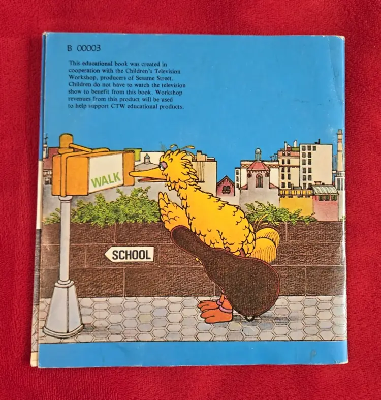 1981 Sesame Street Big Bird Follows The Signs Read Along Book & Record BR 00003