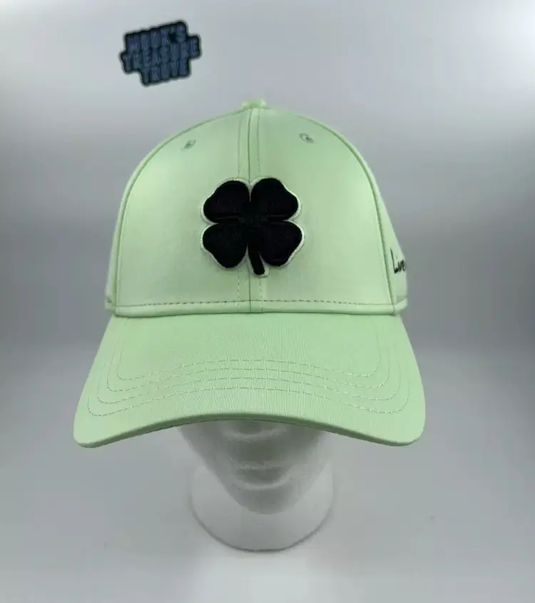 NEW Black Clover Premium Clover #52 Mint Green Fitted L/XL Golf Hat Rare!