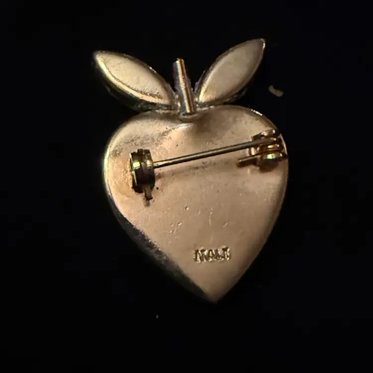 Micro Mosaic Strawberry Brooch 1.5”