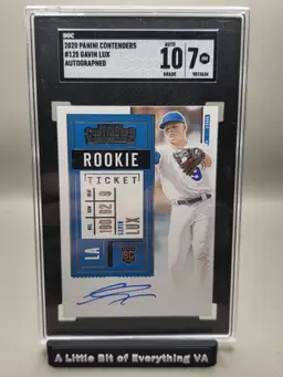 Gavin Lux #125 Panini Contenders Autograph SGC 7 Auto 10