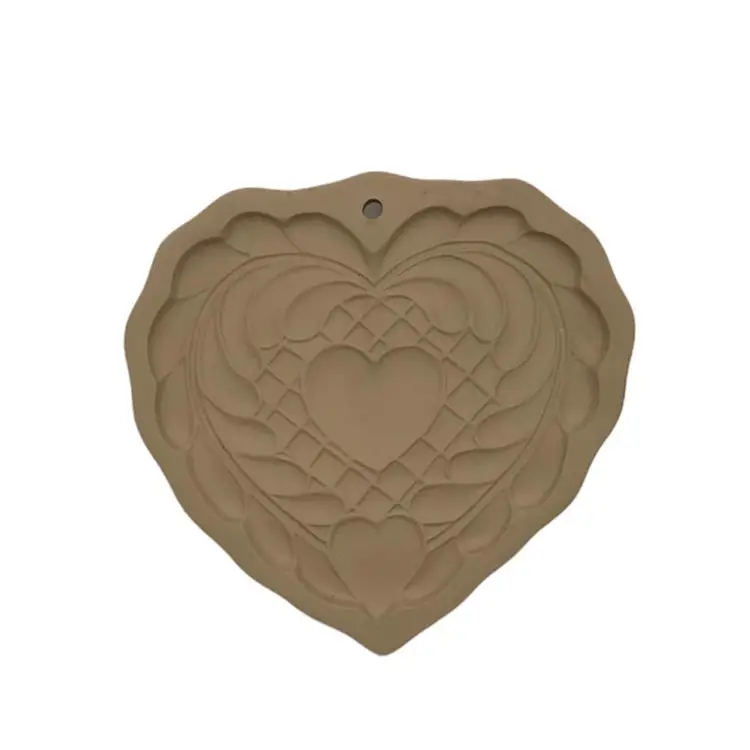 Vintage Brown Bag Cookie Art-Set of 2 Heart and Christmas Tree