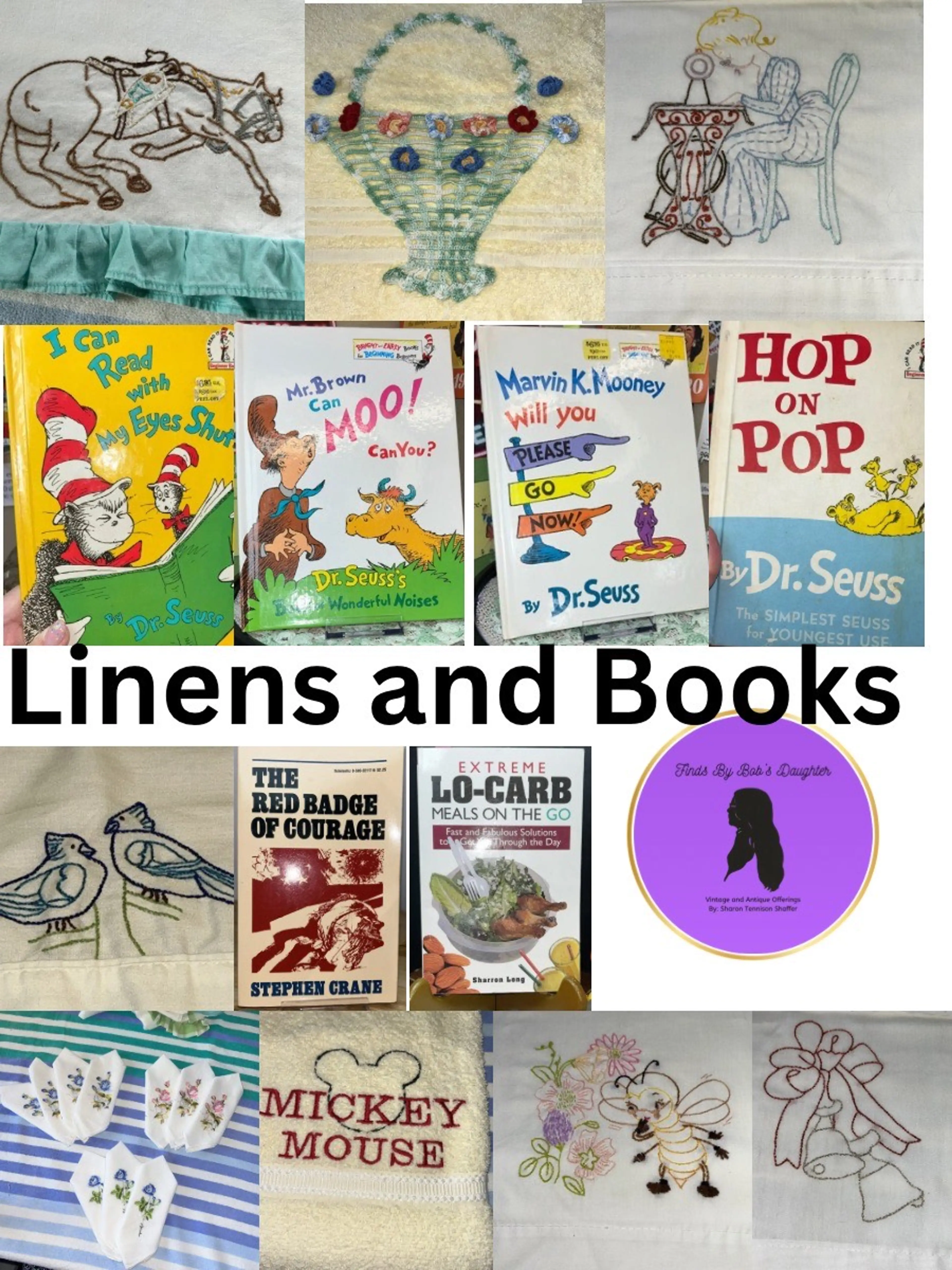 Linens And Books- Over Stocked