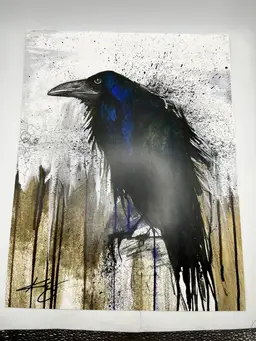 Raven Art Print Signed By Kevin Eslinger