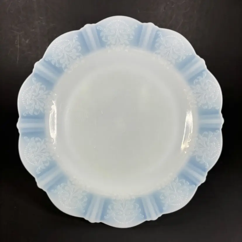 Vintage 30s Macbeth Evans Glass American Sweetheart Monax Luncheon Plate 9"