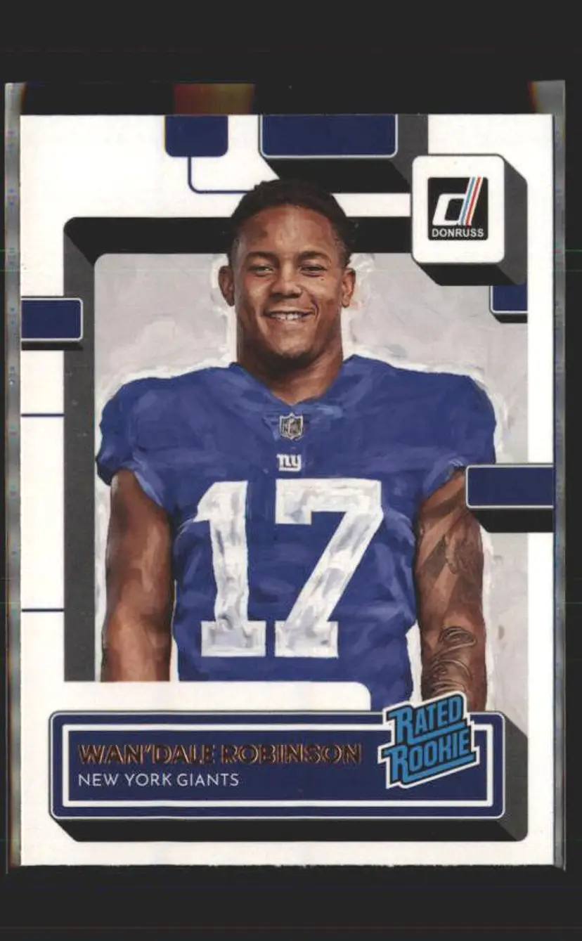 2022 Donruss #320 Wan'Dale Robinson Rated Rookies Portrait - (139) - New York Giants
