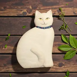 Vintage Crowning Touch Ceramic Cat Shaped Trinket Box Japan