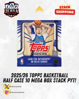 Boston Celtics - ZB 25618: 25/26 Topps Basketball 10 Mega Half Case Stack PYT 2