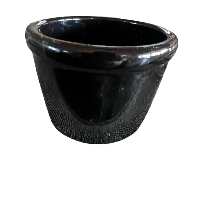 12 Vintage Black Pottery, Crock Farmhouse, Primitive Decor