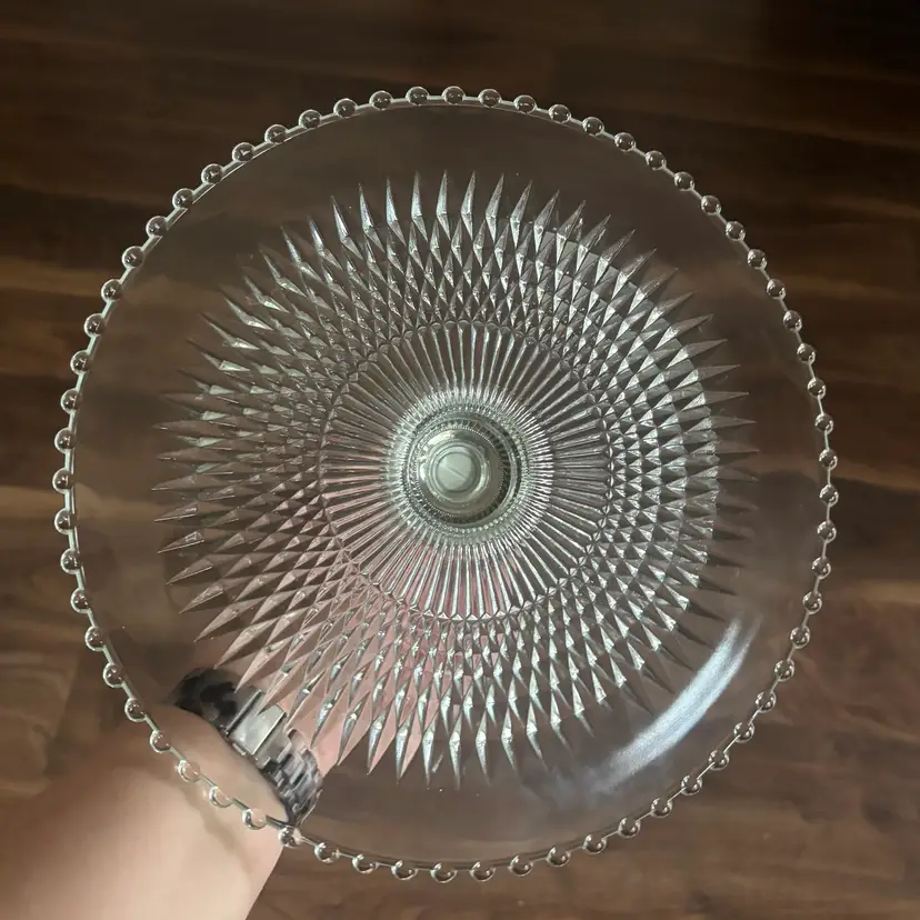 Vintage Duchin Creations Weighted Sterling Silver & Glass Pedestal Cake Stand