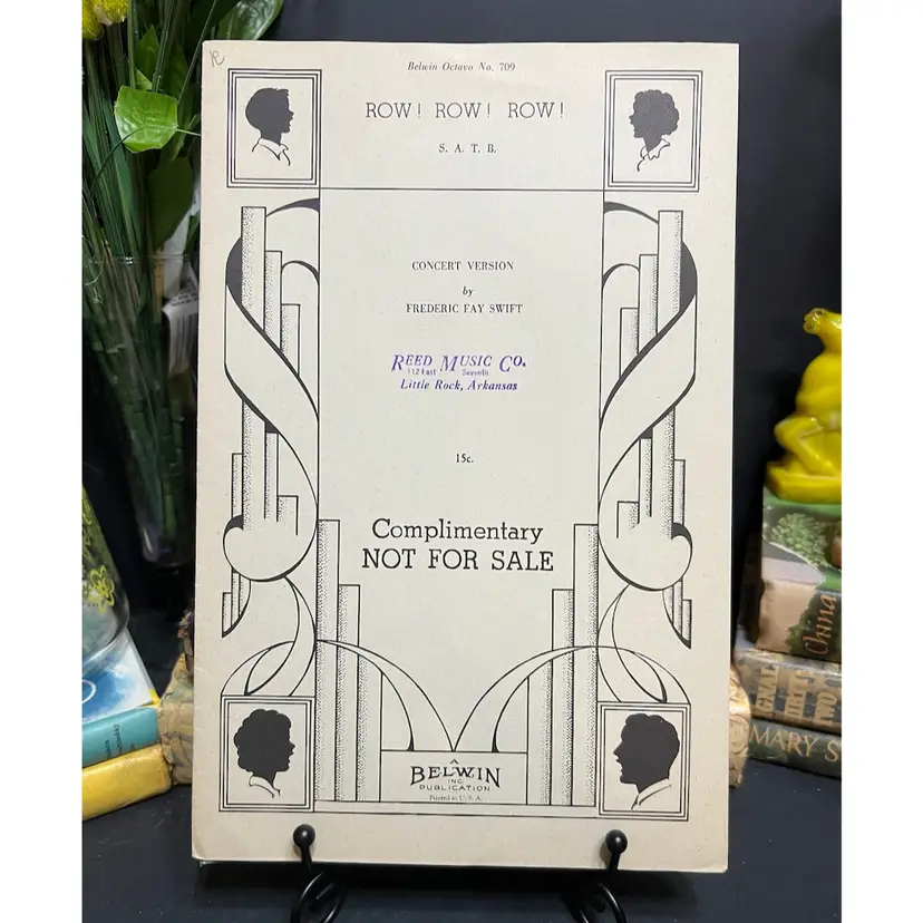 MARKDOWN! Row! Row! Row! Concert Version A Belwin Inc Publication Sheet Music 1945