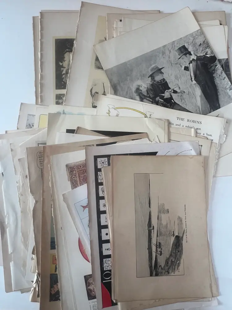 100 Antique Book Page Prints. 1800s-1900s Ephemera. Lithographs, Engravings, Graphics, Crafting, Scrapbooking, Bulk #10