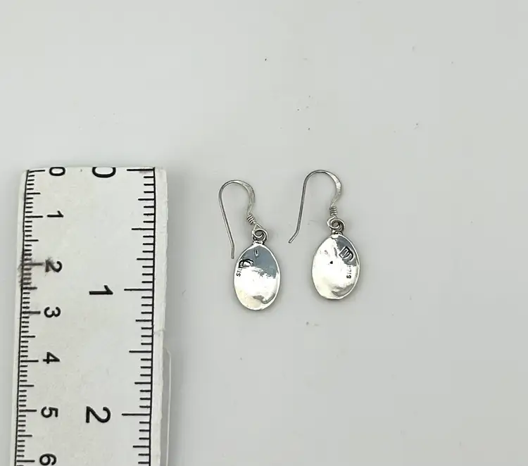 Vintage Sterling Silver Hopi Bear Paw Pierced Earrings 1.5”