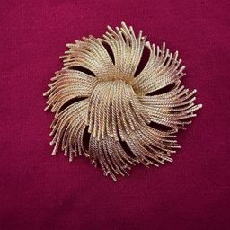 Monet Gold tone Cordelia Vintage Brooch