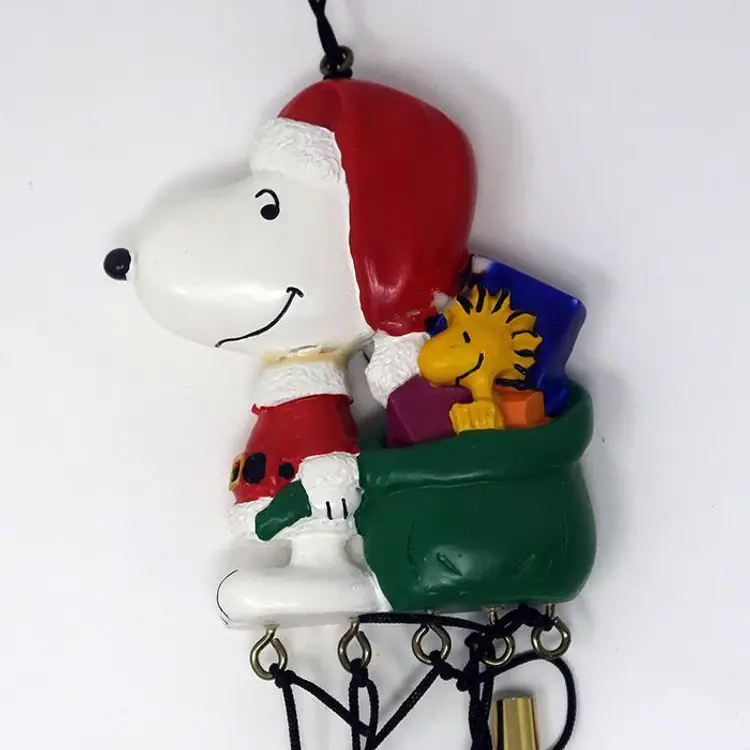 Santa Snoopy & Woodstock Christmas Wind Chime - Peanuts