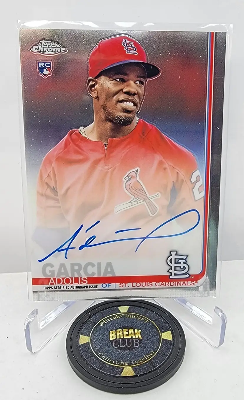 2019 Topps Chrome Adolis Garcia RA-AG RC AUTO Autograph Signed Rookie Texas Rangers