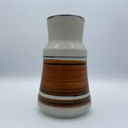 Lapid brown, cream & black vase from Israel